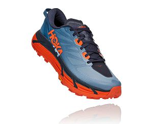 Hoka One One Mafate Speed 3 Mens Hiking Shoes Provincial Blue/Carrot | AU-8615237